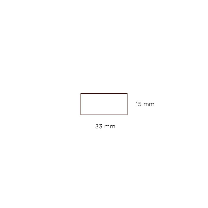 Forrammeliste fyr - 15 x 33 mm x 3 meter